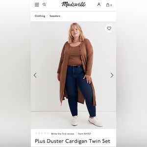 Madewell plus sized matching duster and tank
